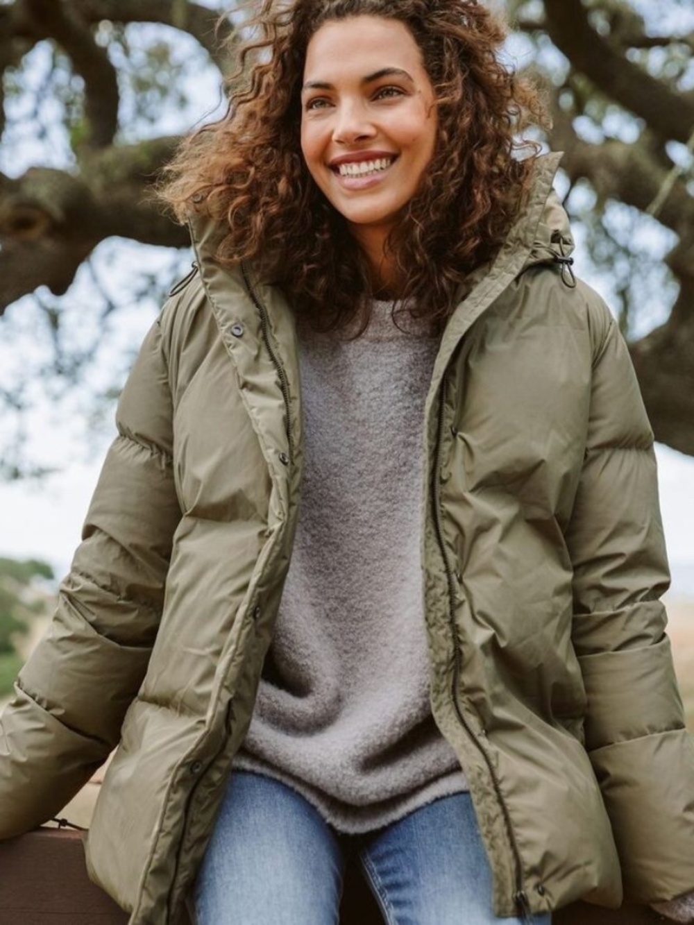 Jenni Kayne Puffer Jacket in Sage Green